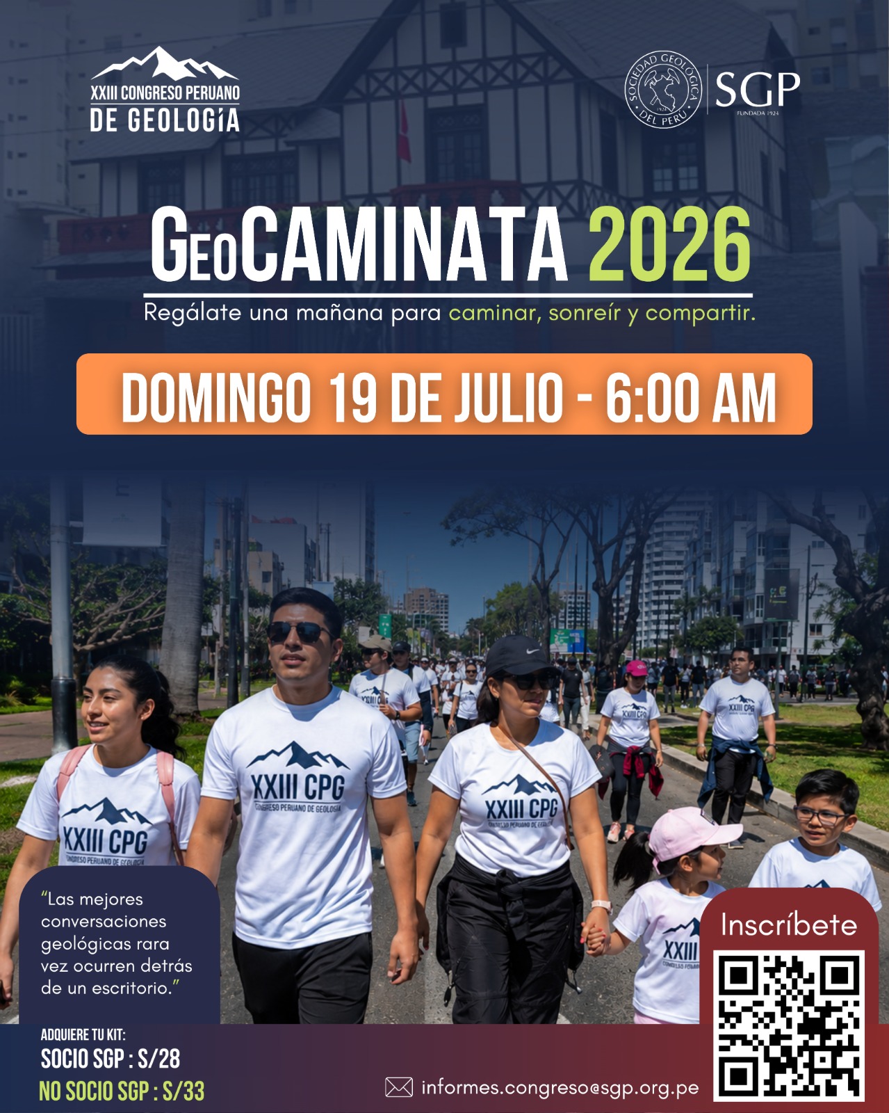 GeoCaminata 2026 reunirá al ecosistema de las geociencias en la antesala del XXIII Congreso Peruano de Geología